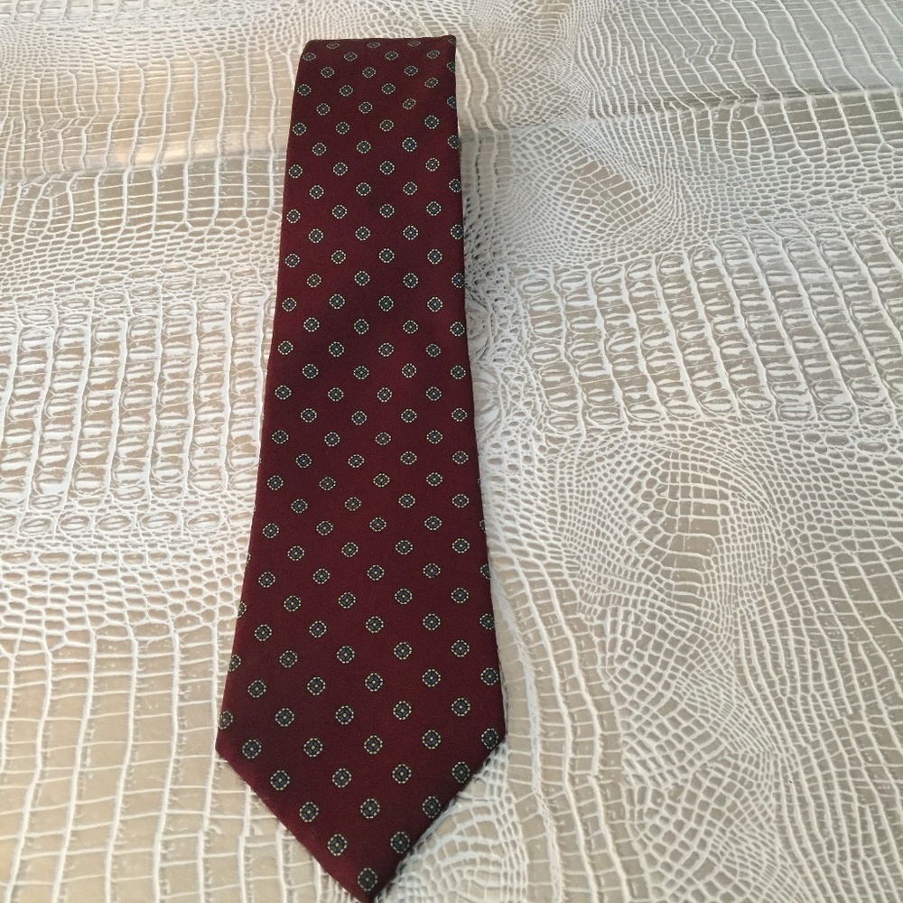 Paul Dione Silk 3D Pattern Men's Red Neck‎ Tie